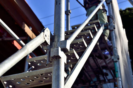 Close up of Scaffolding and Stairs 